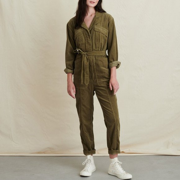 Alex Mill Pants - ALEX MILL Expedition Jumpsuit Fine Corduroy Olive Green L